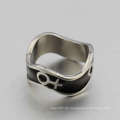 Silber und schwarz lesbischen Ring, lesbische Paare Stolz Ringe Schmuck